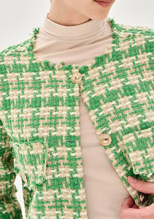 Casaco tweed Ashley verde