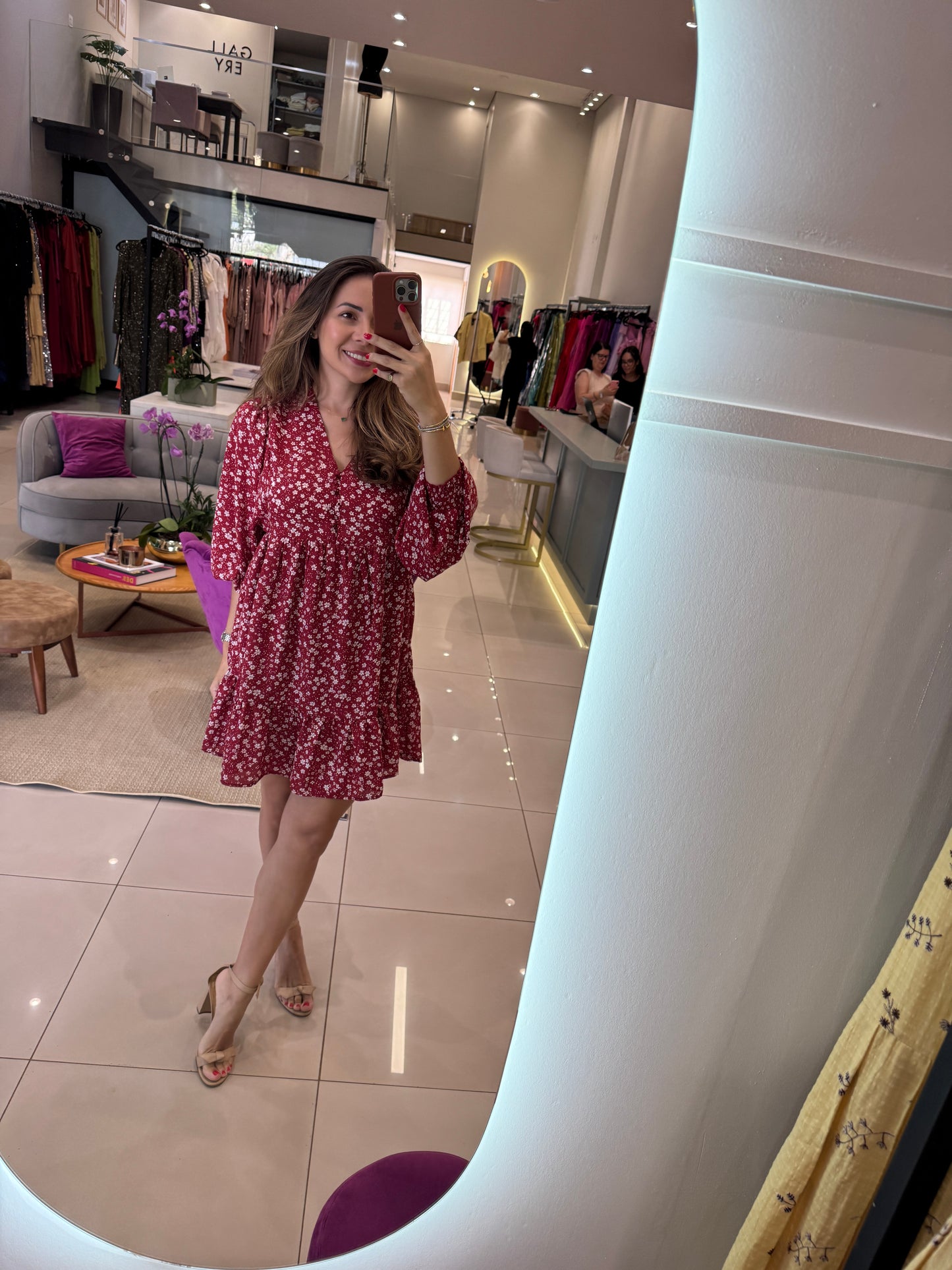 Vestido boho vermelho